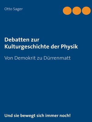 cover image of Debatten zur Kulturgeschichte der Physik